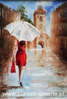 Kobieta z parasolką na Floriańskiej